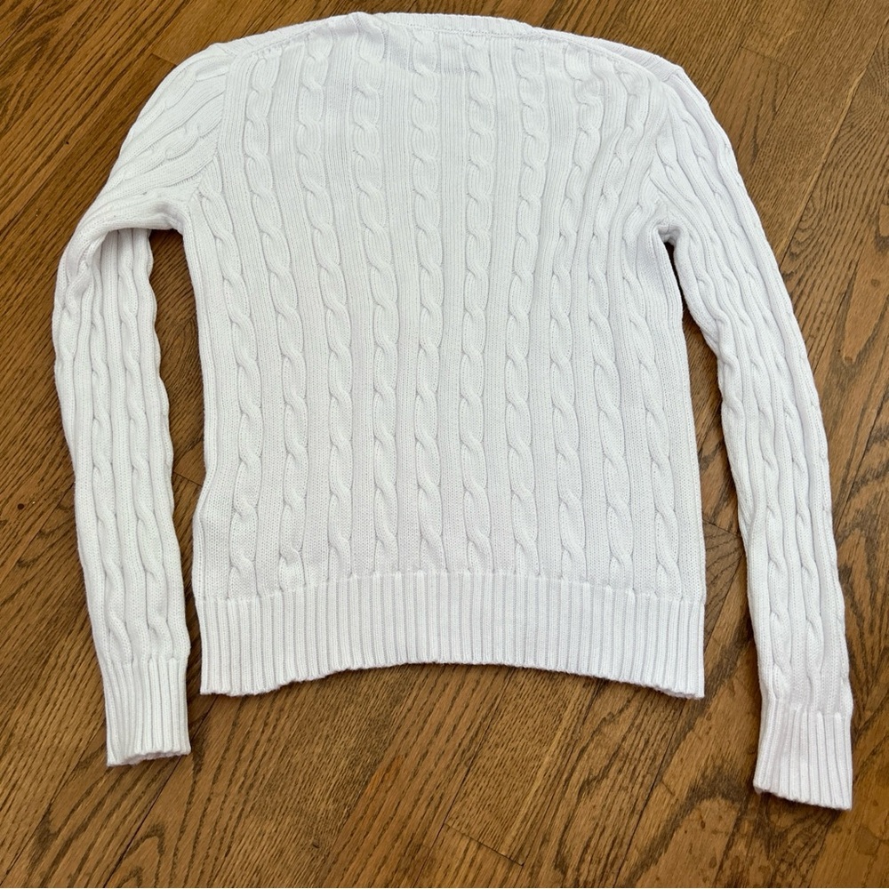 Polo Ralph Lauren White Basic Cable-Knit Cotton C… - image 7